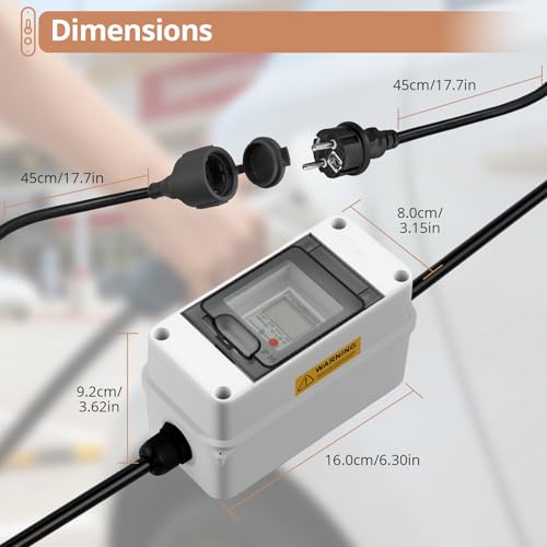 Mesure consommation électrique extérieur via wattmètre IP65 Kamtop - 2