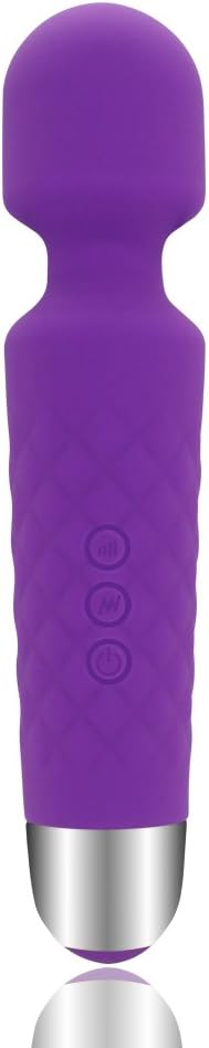 Hollywood Heights Personal Massager Rechargeable Cordless 18x Multi-Speed Black Waterproof with Powerful Mini Travel Massager (Purple)