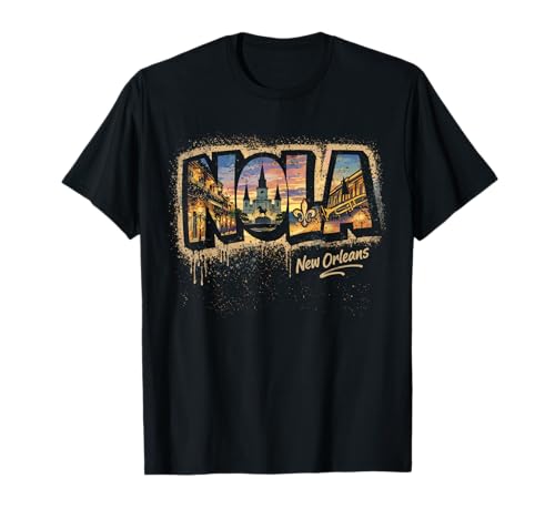 NOLA New Orleans Street Art Travel Design T-Shirt