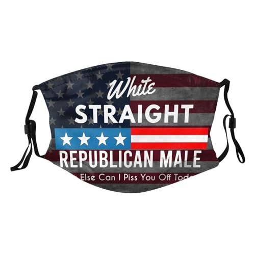 White Straight Republican Male How Else Can I Piss You Off Today Adult Dust Mask Adjustable Dust Face with 2 Filter43