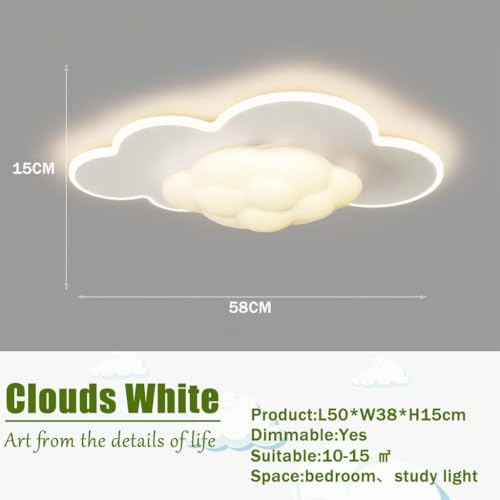 Plafonnier LED Dimmable à Télécommande Lustre Nuage Ajustable Salon Cuisine - 6