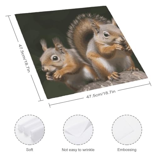 Servilletas de tela cuadradas 18x18 pulgadas 2 pcs miniatura 2