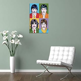 FANFF Beatles Poster décoratif sur toile pour salon, chambre à coucher 60 x 90 cm - Les Beatles, Paul McCartney, John Lennon, RIngo Starr, George Harrison FANFF Beatles Poster décoratif sur toile pour salon, chambre à coucher 60 x 90 cm – Image 5
