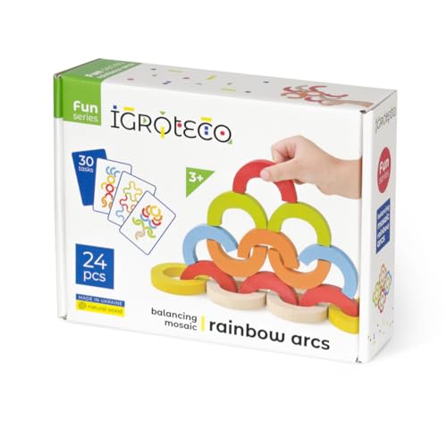 Demi-cercles arc-en-ciel Montessori : le cadeau en bois parfait pour l'anniversaire d'un enfant