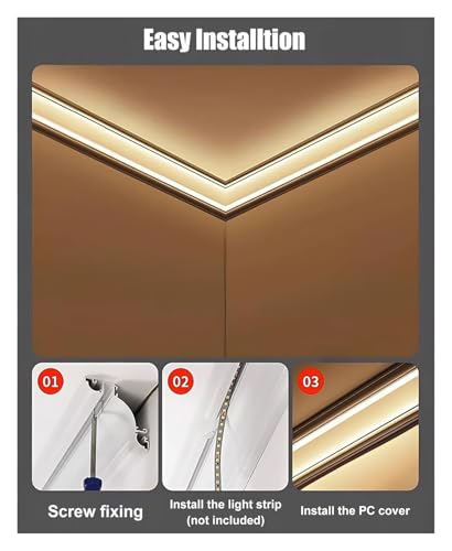 Canal LED aluminium avec diffuseur blanc de 10m pour plinthe et plafond