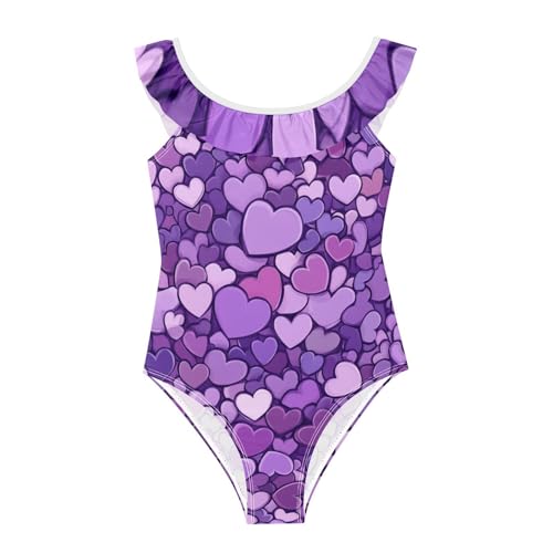 Traje de baño de playa para niñas SyXIOP de 3 a 6 años morado