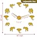 The Geeky Days Jungle Animals Elephant Wall Clock, DIY Large African Wall Clock Mirror Effect Giant 3D Frameless Elephants Animal Clock Wall Watch Elephant Mirror Wall Decor for Living Room Bedroom