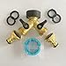 FACULX Hose Splitter, 2 Way Heavy Duty, Garden Hose Splitter, Faucet Splitter, Outdoor Faucet Splitter, y Adapter for Water Hose, Water Spigot Splitter, All Metal, with Shut off Valve