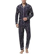 Crewhpo Pyjama Long En Coton Pour Homme - Deux Pièces - Avec Col Rond