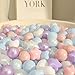 TRENDPLAY Ball Pit Balls Stars : Different Shapes - Mix Stars Shapes for Kids, Perfect for Parties, Pink Green Blue White Gray 50 100 200 500 Pack (Pink+ Blue+Pearl Purple, 50)
