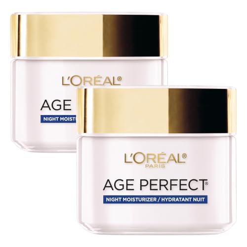 L'Oreal Paris Age Perfect Collagen Expert Anti-Aging,Anti-Wrinkle Night Moisturizer 2.5 oz,(Pack of 2)
