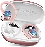 Bluetooth 5.4 Kopfhörer Sport, 2026 In Ear Kopfhörer Kabellos Bluetooth mit 6D Stereo/4 ENC Mic, 50H Noise Cancelling Ear buds, Over-Ear Sportkopfhörer mit Ohrhaken, IP7 Wasserdicht Ohrhörer für Sport