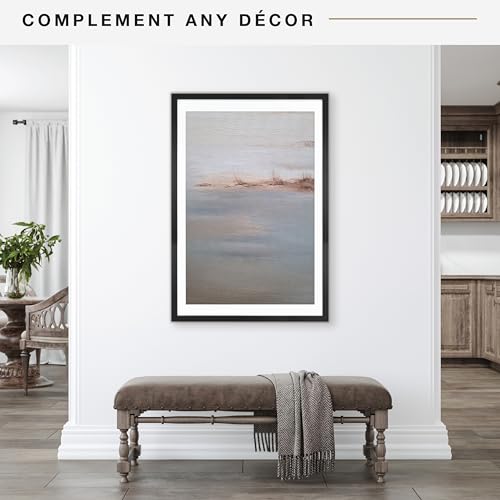 MCS Studio Gallery 27x40 Matted Poster Frame with 24x36 Picture Display, Black Woodgrain Vertical & Horizontal Wall Hanging Large Picture Frame for Photos, Posters & Art Prints (1-Pack)