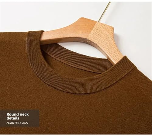 Mens Pullover Sweater Thin Knitted Long Sleeve Crew Neck Business Casual Sweaters3