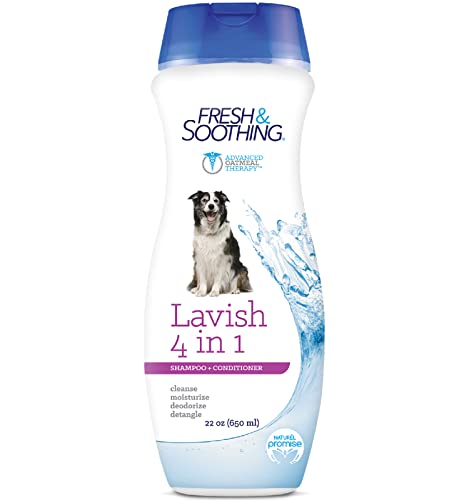Naturel Promise Fresh & Soothing Lavish 4-In-1 Shampoo Plus Conditioner For Pets, 22Oz - Formulated For Dogs & Cats To Clean, Moisturize, Deodorize, & Detangle - Soap, Dye, & Paraben Free -Made In Usa #TOP6