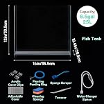 LAQUAL 6.5 Gallon Ultra Clear Glass Fish Tank, Rimless Low Iron Aquarium for Betta/Nano/Goldfish/Snail/Shrimp, Fish Tank & Cover Set & Feeding Ring & Cleaning Tools