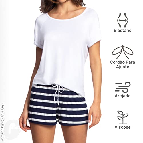 Lupo, Conjunto de Pijama Feminino, Branco (White), G