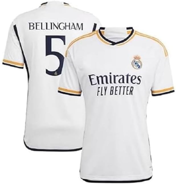 Bellingham 5 Real Football Team Home Jersey 2024 for (Kid's,Boy's,Men)