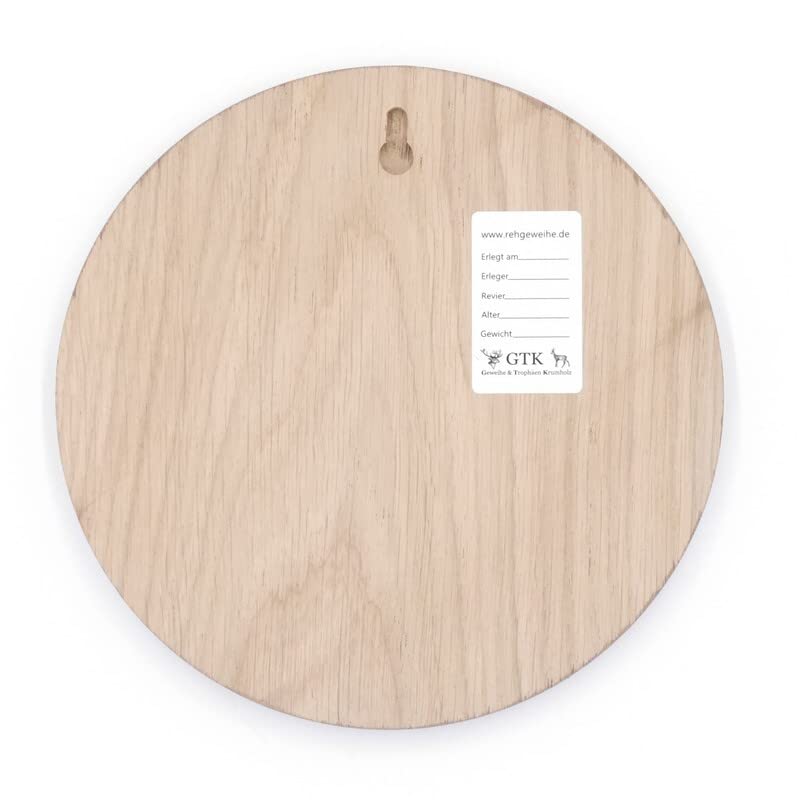 Generisch 10 placas de cuña redondas marrón AF 17 cm con 20 hojas de aluminio de roble, tablas de cuña, tabla de especias, cartel trofeo.