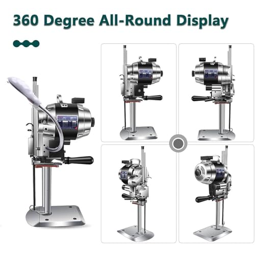 1100W/1200W Electric Fabric Cutting Machine - Vertical Knife Cutter for Leather, Fabric, Shoes & Bags - Professional Straight Blade Cutting Tool - 10in Heavy-Duty Design