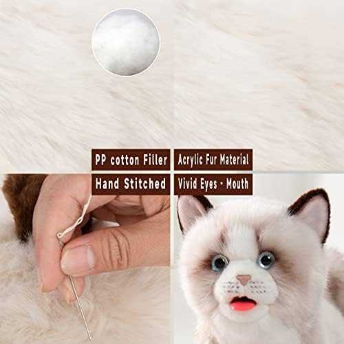 Electronic Interactive Cat Simulation Ragdoll Cat-Realistic Handmade Toy Cat with Walking, Barking, Wagging Tail & Talking-Like Real Robotic Present Pet Toy for Toddler Kids Girls Boys 5 41Efg5F GVL. AC