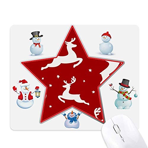Tapis de souris rouge Noël bonhomme de neige pour décorer votre bureau d'hiver
