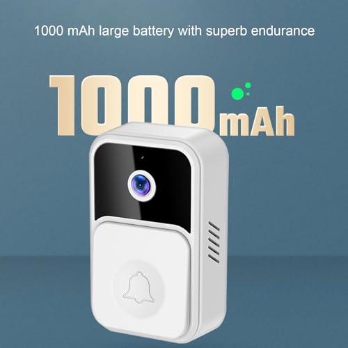 Zunate Wireless Video Doorbell Camera WiFi HD Security Camera 90° Wide Angle Night Vision 2-Way Audio Up to 128GB SD Card Storage - Image 4