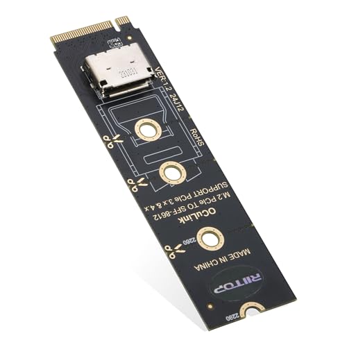 NVMe to SFF-8612 Adapter, RIITOP M.2 NVMe PCIe 4.0 x4 to OCuLink SFF-8611 4i Host Adapter for eGPU and SSD