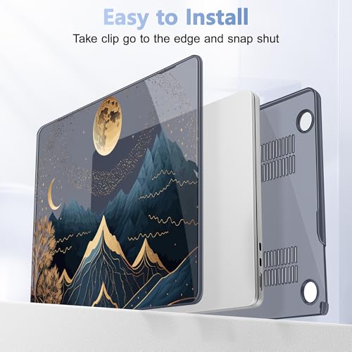 May Chen for MacBook Air 15 inch Case M5 M4 M3 M2 2026 2024-2023, Model A3448 A3241 A3114 A2941, Closes Seamlessly Hard Shell Laptop Cover with Keyboard Cover, Starry Mountain by May Chen - Image 9