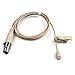 Professional Lavalier Microphone for Shure BLX Wireless with 4-Pin Connector，Omnidirectional, Beige