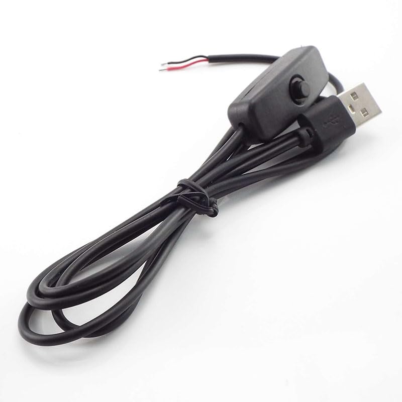 Wiring Connecting Terminals - 50pcs 5V DC 2 pin 1M USB Extension Cable Connector Power Supply Wire LED Chips Light 501 on/Off Switch for LED Lighting - (Color: with Switch Black)