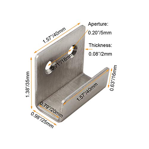 Image of 10 Pcs Brushed Stainless Steel Hooks, Picture Frame Fixing Brackets Hooks Ceramic Tile Display Hanging Code U-Shaped Hangers