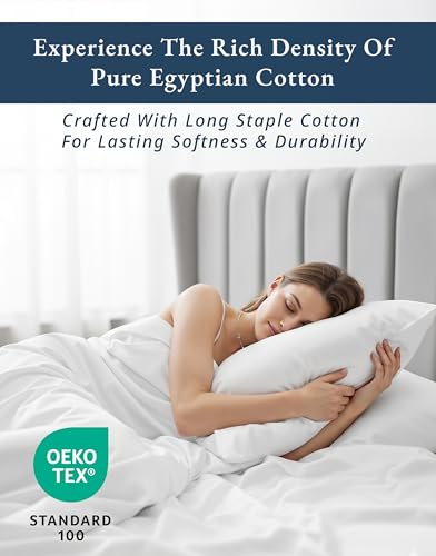 Image of LANE LINEN California King Sheet Sets 100% Egyptian Cotton Sateen - White | California King Sheets - 4-Piece Set, For A Luxurious Night's Sleep, For Guests And Everyday Use, Luxe Sheen, Plush