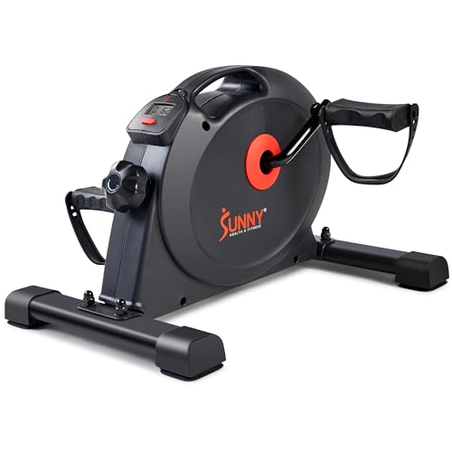 Sunny Health & Fitness Under Desk Smart Mini Pedal Exerciser, Dual Function Exercise Cycle Bike with Low Profile Design - SF-B023005DGY by Sunny Health & Fitness - Used condition - US$43.81