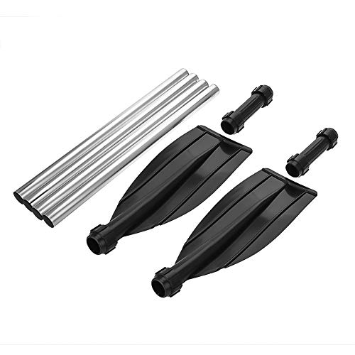 Wakects Kajakpaddel,2Pcs Aluminiumlegierungs abnehmbare Kombination leichte gerippte Blatt Kajak Paddel Boots Ruder Universal Bootzubehör Kayak-Paddel Set 126 cm