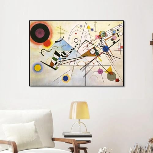 Art affiche graffiti mural moderne Kandinsky pour décoration de bureau et maison