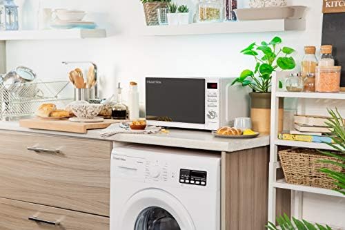 Russell Hobbs RHM2079A 20 L 800 W White Digital Solo Microwave with 5 Power Levels, Automatic Defrost, 8 Auto Cook Menus, Clock & Timer, Easy Clean