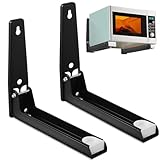 WOFASHPURET Mikrowellen Wandhalterung aus Edelstahl Robust und Platzsparend Verstellbare Länge 1 Paar für Küche und Haushaltsgeräte