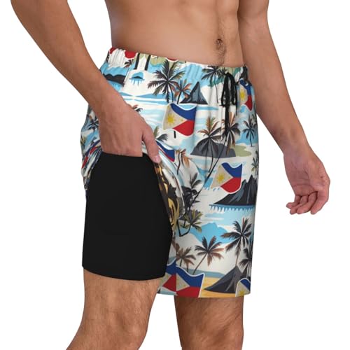 Mens Swim Trunks Philippines Philippinese Filipino Flag Beach Board Shorts