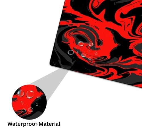 Image of Saco XXL Gaming Mouse Pad for PC - Large Desk Mat 900x400x3mm, Extended Non-Slip Rubber Base, Waterproof Surface, Liquid Wave Design, Big Keyboard Mouse Pad for Office & Home Setup