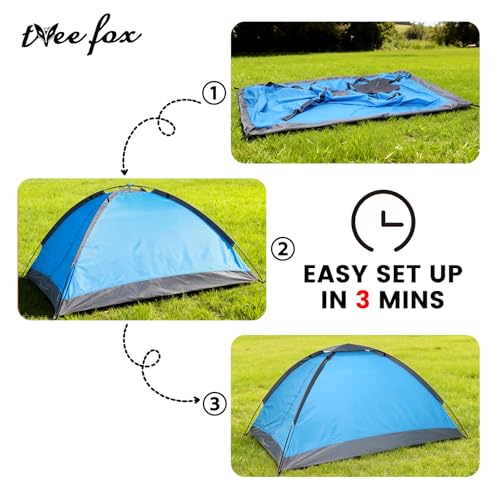 Image of Treefox Camping Tent for 2 Person Lightweight Tent Outdoor Tent | Portable Waterproof Easy Set Up Outdoor Tent for Adults Good Choice as Camping Gear for Backpacking and Hiking Green