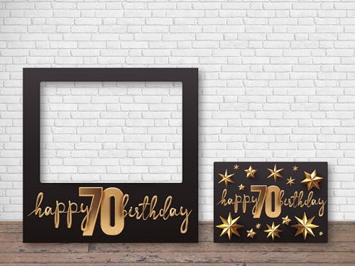 Photocall Feliz 70 Cumpleaños 100x100 cm | Regalos para Cumpleaños | Photocall Económico y Original | Ideas para Regalos | Regalos Personalizados de Cumpleaños