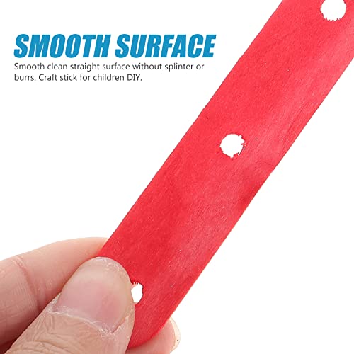 Healifty Wooden Craft Sticks Popsicle Sticks For Crafts Lolly Sticks Craft Ice Cream Sticks With Holes Natural Jumbo Colored Diy Crafts 100Pcs #TOP7