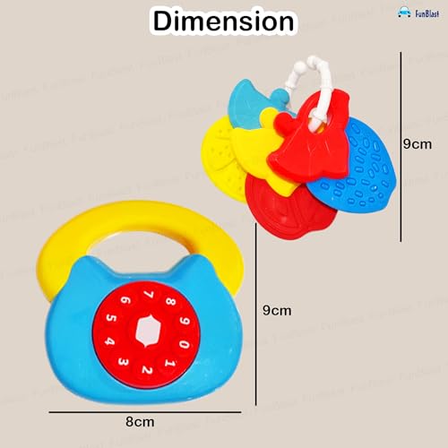 FunBlast Rattles for Babies &ndash; Rattle Toys for Baby and Toddlers, Sound Rattle Toy for New Born Baby, Infants Toys, Early Development Toys for 3+ Months Babies (Pack of 4)