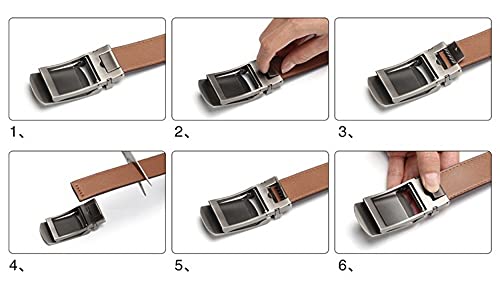 Click Ratchet Belt Dress with Sliding Buckle Adjustable Trim to Exact Fit Size 28"-43"3