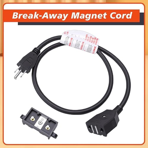 Cable Magnético de Alimentación Vikye para Freidora Eléctrica 8L y 10L, Repuesto Compatible con MB 20012420 MB 20010326, Adaptador de Enchufe Magnético (Cable con Accesorios) miniatura 2