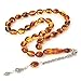 Baltic Amber Tasbih with Ancient Inclusions – Handmade Islamic Prayer Beads | Silver Tassel | Collectible Misbaha