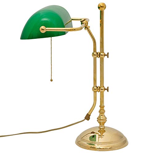 Preisvergleich Produktbild Bankerslamp Tischlampe Banker Lamp Messing Schreibtischlampe Lampe 55cm