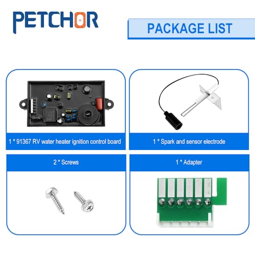 Image of 91367 91504 RV Water Heater Control Circuit Board, Universal Ignition Control Replace 91504 91420 91606 93309 Compatible with Atwood 91420 91606 Dometic SVC Used with Gas /Electric 12 VDC