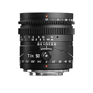 TTArtisan Tilt 50mm f1.4 Full Frame Manual Portrait Lens Large Aperture Compatible with Mirrorless Camera (FX Mount)